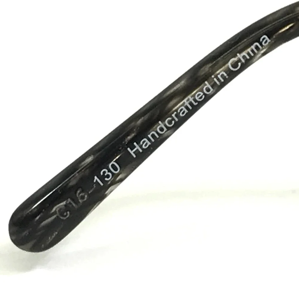 Roots Eyeglasses Frames RT716 BLK STPE Gray Horn Cat Eye Half Rim 52-16-130